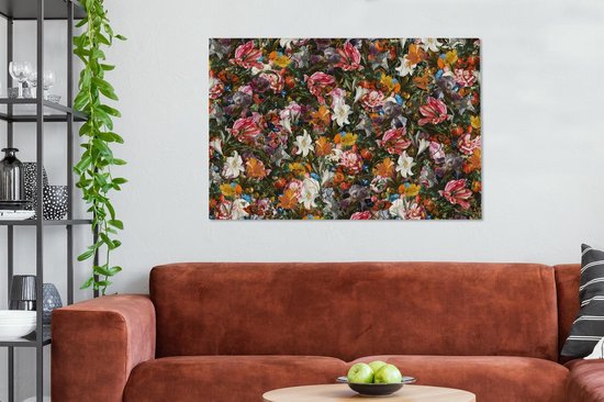 Oude Meesters Canvas - 120x80 - Peinture sur toile - Fleurs - Art - Oude Meesters