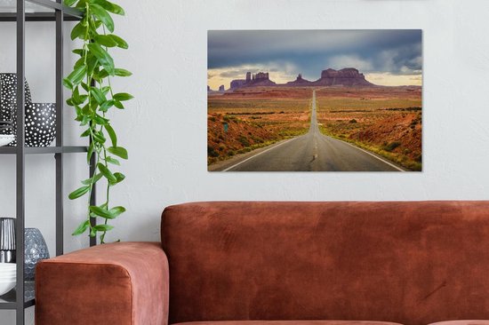Peintures sur toile - Image d'une route à Monument Valley - 60x40 cm - Décoration murale
