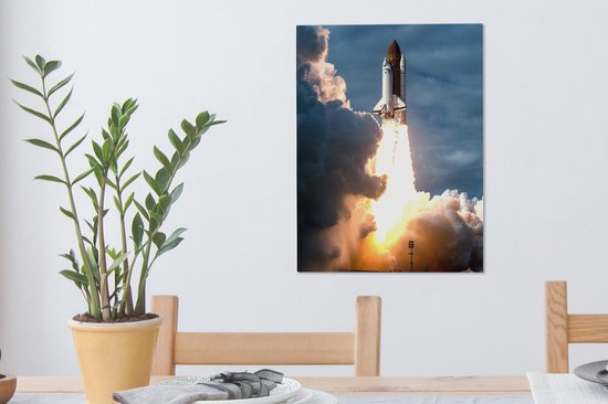 Toile Peinture Shuttle Spatiale - NASA - Amérique - 30x40 cm - Décoration murale