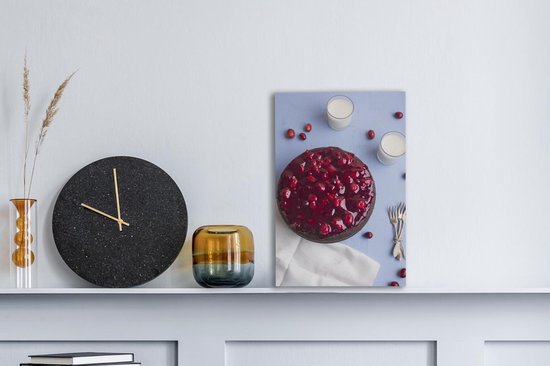 Tableau sur toile Tarte aux fruits - Pâtisserie - Allemand - 20x30 cm - Décoration murale