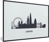 Fotolijst incl. Poster - Londen - Skyline - Engeland - 60x40 cm - Posterlijst