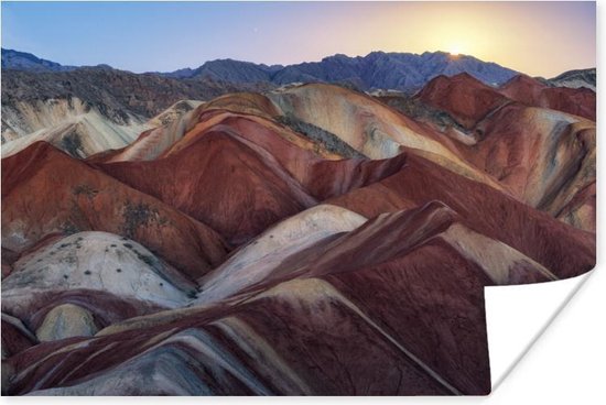 Danxia landschap China Poster - Foto print op Poster