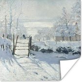 Poster De ekster - Claude Monet - 50x50 cm