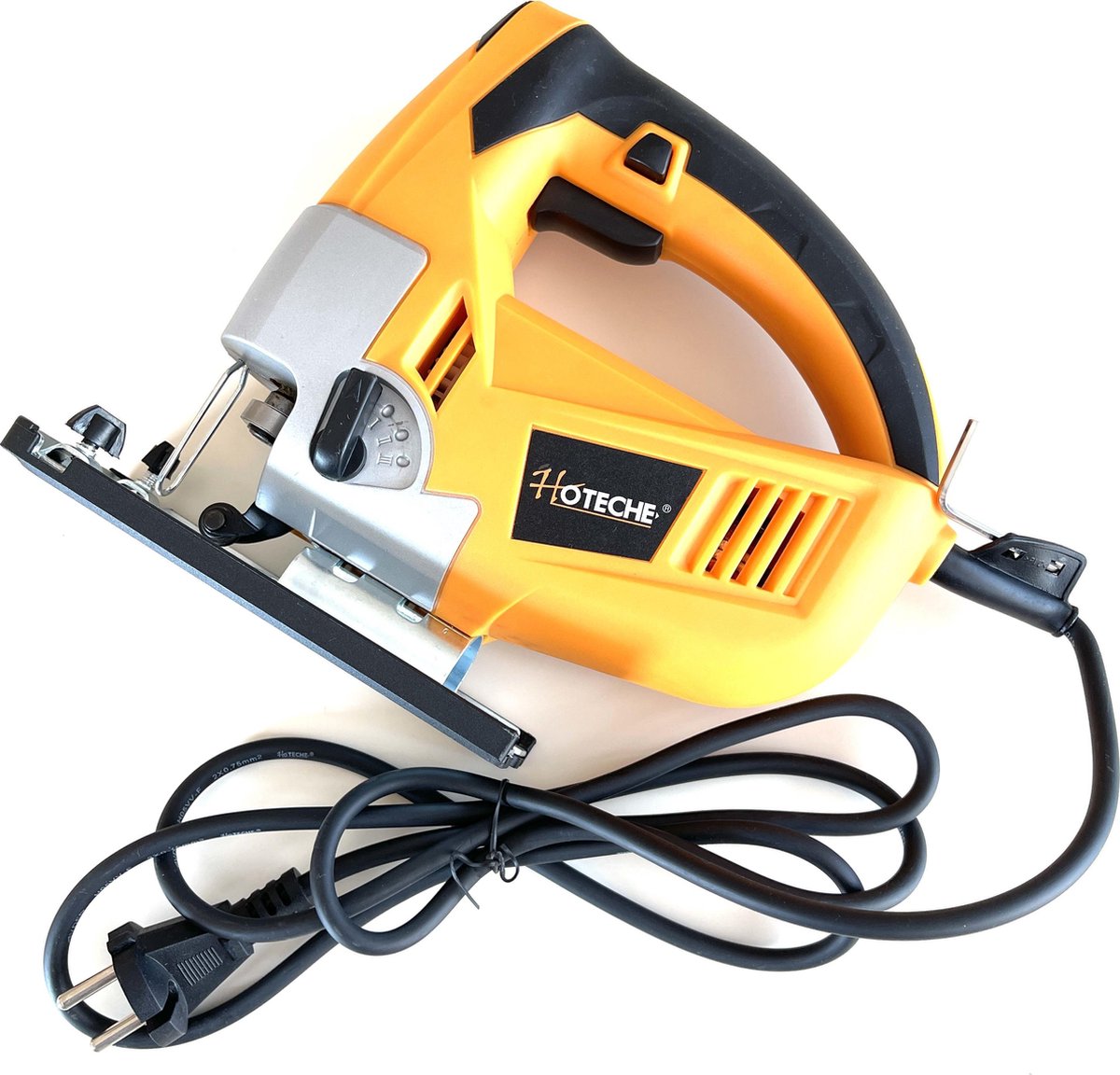 VONROC Electric jigsaw 550W - pendulum jigsaw with dust extraction, variable cutting angle and speed, quick change system - incl. 5 saw blades