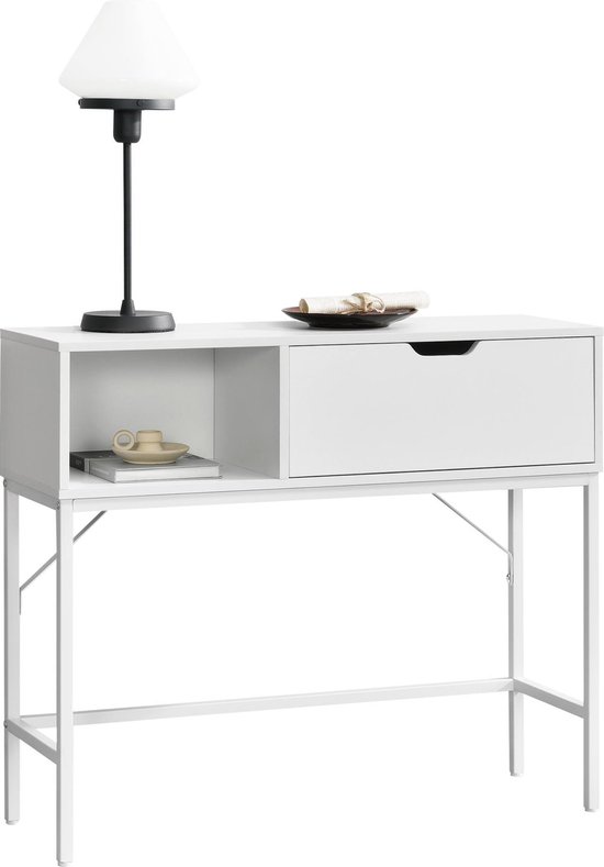 Console tafel Tranemo sidetable 92x30x80 cm wit