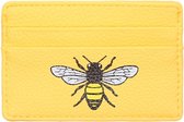 Kaarthouder - Bee Free - Geel - Pasjes houder - Bij afbeelding aan voorkant
