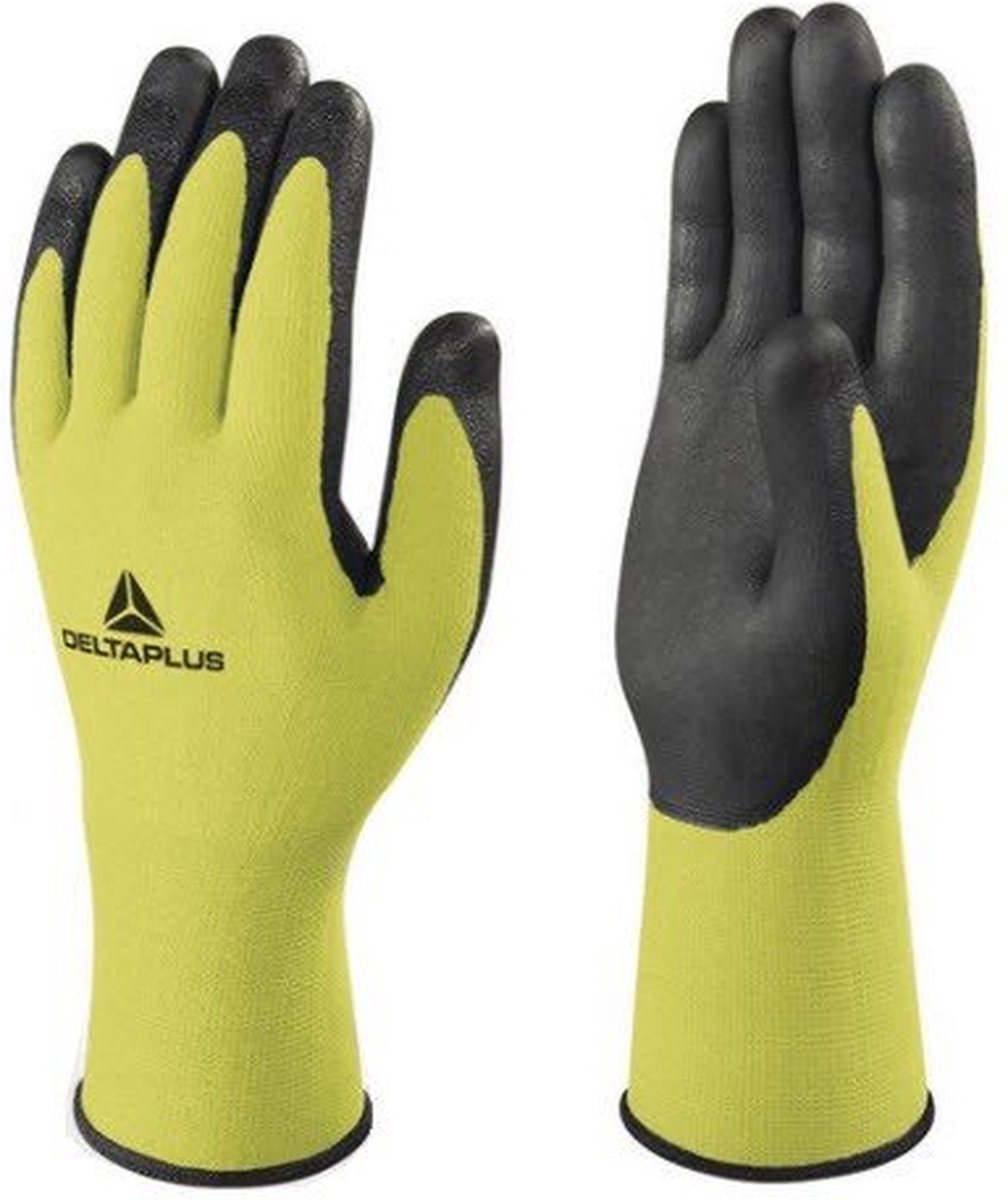 Delta Plus Gebreide handschoen polyester met schuim TPU - Geel - 9 (L)
