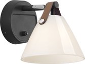 Nordlux Strap 15 wandlamp – wit - zwart – Scandinavisch design