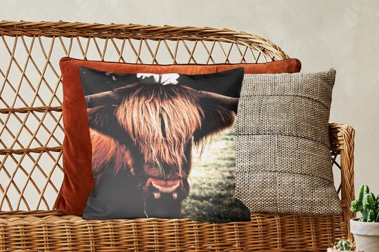 Sierkussen - Herbe écossaise Highlander - Multicolore - 45 Cm x 45 Cm