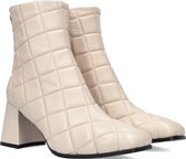 Notre-V 51551 Enkellaarsjes - Enkelboots met rits - Dames - Wit - Maat 36