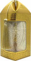 Geschenkset Bade met een gebedskleed en een parel tasbih in een luxe kartonnen box goud