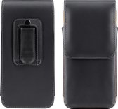 kwmobile heuptasje voor smartphone met gordelclip - Compatibel voor L - 6,5" - Fanny pack in zwart - Imitatieleren gordeltas 16,2 x 8 cm
