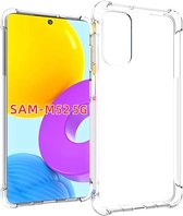 Samsung Galaxy M52 Hoesje - MobyDefend Transparante Shockproof TPU Gelcase - Verstevigde Hoeken - Volledig Doorzichtig - GSM Hoesje - Telefoonhoesje Geschikt Voor: Samsung Galaxy M