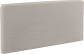 Kave Home - Dyla hoofdbord met afneembare hoes in grijs fleece, voor bedden van 160 cm