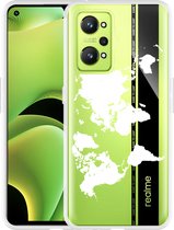 Realme GT Neo2 Hoesje World Map - Designed by Cazy