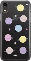 xoxo Wildhearts case voor iPhone XR - Colorful Planets - xoxo Wildhearts Transparant Case