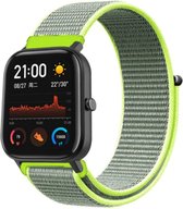 Nylon Smartwatch bandje - Geschikt voor  Xiaomi Amazfit GTS nylon band - fluoriserend - Strap-it Horlogeband / Polsband / Armband