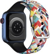 YONO Special Siliconen Bandje geschikt voor Apple Watch 41 mm - 40 - 38 - Multicolour