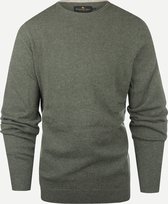 Steppin' Out Herfst/Winter 2021 Trui Fine Merino Rneck Mannen - Regular Fit - Wol - Groen (XXL)