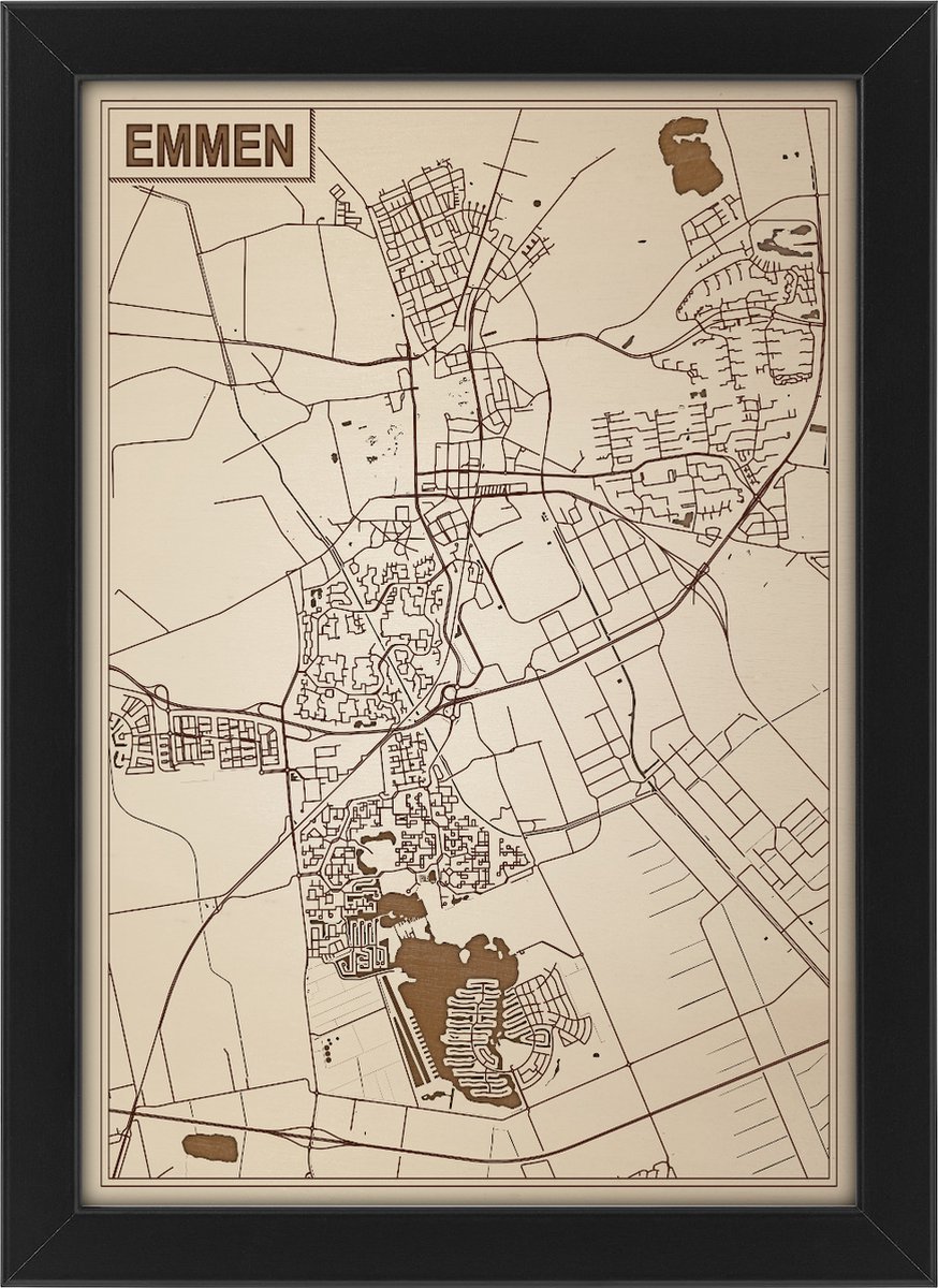 Decoratief Beeld - Houten Van Emmen - Hout - Bekroned - Bruin - 21 X 30 Cm