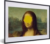 Fotolijst incl. Poster - Mona Lisa - Leonardo da Vinci - Geel - 40x30 cm - Posterlijst