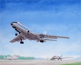 Thijs Postma - TP Aviation Art - Poster - Tupolev Tu-104 Taking Off - 40x50cm