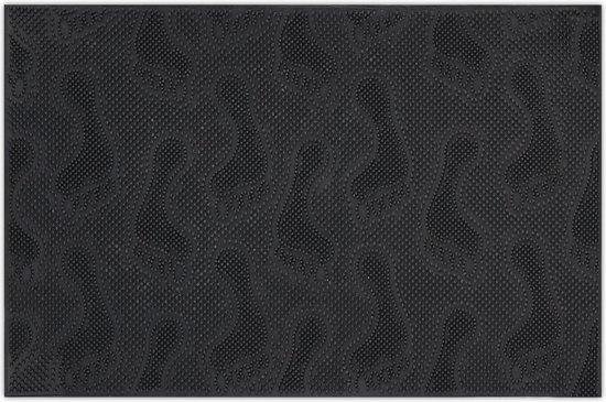 Relaxdays deurmat rubber - 40 x 60 cm - buitenmat - met noppen - antislip - schoonloopmat