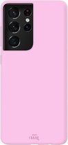 xoxo Wildhearts siliconen hoesje geschikt voor Samsung Galaxy S21 Ultra - Roze gekleurd hoesje - Pantone kleur - Backcover - verkrijgbaar in verschillende kleuren - Roze