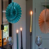 Papieren waaier blauw - kerstversiering - kerstdecoratie -  Ø25,5cm