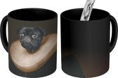 Magische Mok - Foto op Warmte Mokken - Koffiemok - Hond - Kunst - Dierenkop - Magic Mok - Beker - 350 ML - Theemok