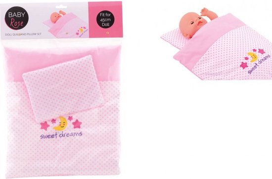Ensemble de couverture et oreiller Baby Rose