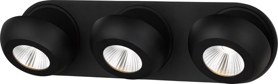 OLEO plafonier dimbaar 3x7W LED 3000K zwart