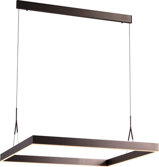 Lampe carrée LED blanc, noir, marron 90x90cm
