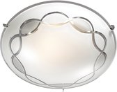 SIRI ceiling lamp E27 2x60W Chroom + Wit glas