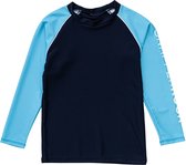 Snapper Rock - UV Rash Top voor kinderen - Sustainable - Korte mouw - Donkerblauw/Aqua - maat 104-110cm