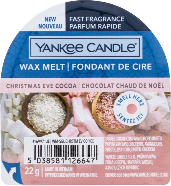 Yankee Candle New Wax Melt Christmas Eve Cacao