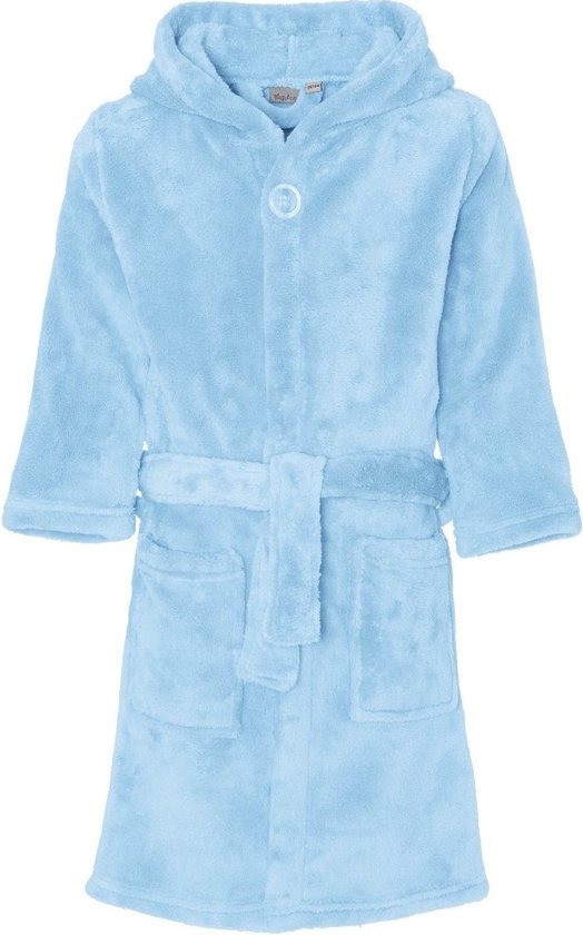 Playshoes - Fleece badjas met capuchon - Lichtblauw - maat 98-104cm