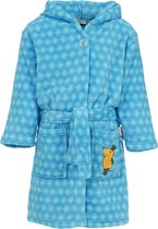 Playshoes - Fleece badjas met capuchon - 'de muis' - blauw - maat 122-128cm