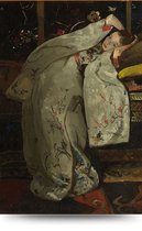 Maison de France - Canvas Meisje in witte kimono - breitner - canvas - 80 x 120 cm