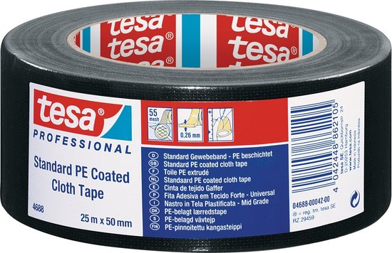 Ruban adhésif toilé tesa® Gaffer tape tesa 53949-00000-02 noir (L