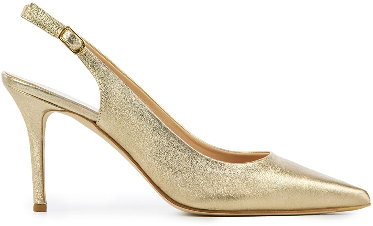 Lina Locchi Vrouwen Leren    Sandalen / Damesschoenen L1127 - Goud - Maat 41