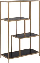Smuk Stellingkast Chelsea Goud - Zwart 77 x 35 x 114 cm