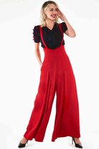 Voodoo Vixen Flared broek -XL- Skinny suspender Rood