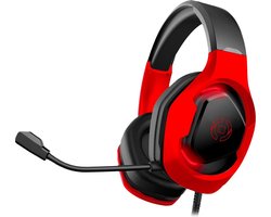 Celly CyberBeat Gaming Headset - Over ear koptelefoon met microfoon - Geschikt voor PC, Playstation, Xbox en Smartphones - 3.5mm jack en USB - Rood/Zwart