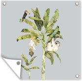Tissu de jardin Palmier - Paresseux - Toucan - 100x100 cm