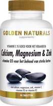 Golden Naturals Calcium, Magnesium & Zink (90 vegetarische tabletten)