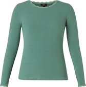 YESTA Bertina Jersey Shirt - Dark Jade Green - maat 2(50)