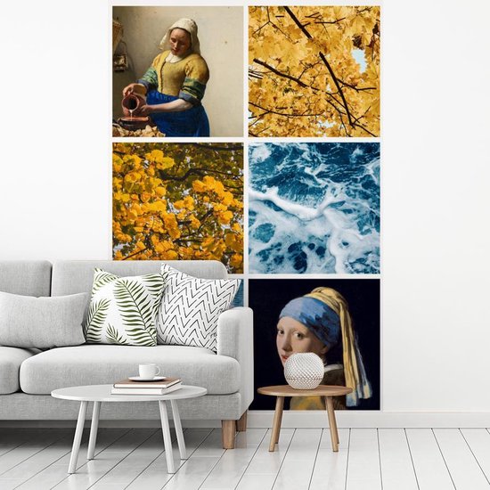 Papier peint - Papier peint photo Vermeer - Collage - Nature - Largeur 160 cm x hauteur 240 cm
