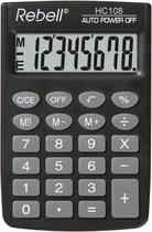 Rebell calculator - HC108 BX - zwart - 8 digit - RE-HC108-BX