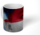 Mok - Koffiemok - Vlag van Monaco - Mokken - 350 ML - Beker - Koffiemokken - Theemok